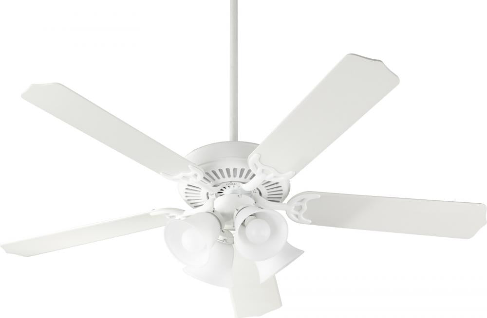 Quorum Lighting CAPRI IX 7525-008 Fan Traditional - Studio White W Satin Opal