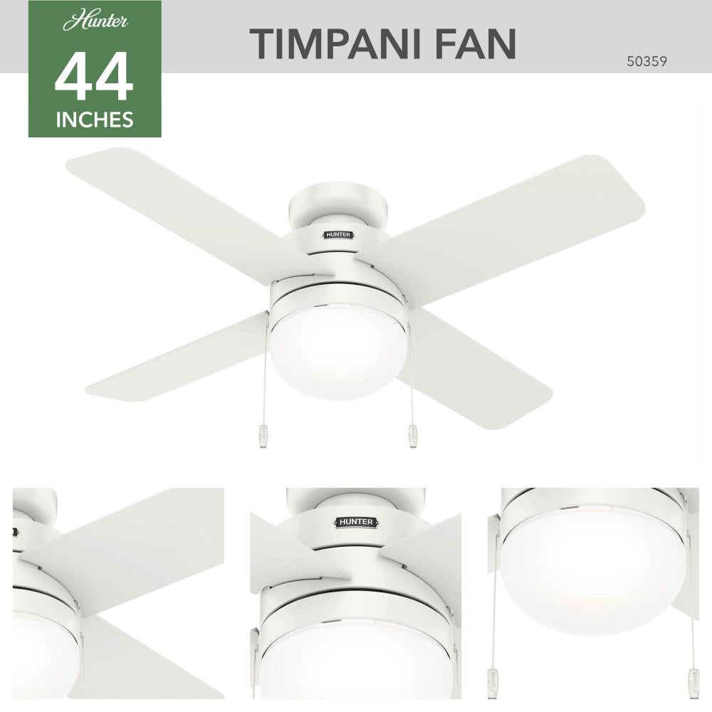 Hunter TIMPANI 50359 Fan Casual - Fresh White