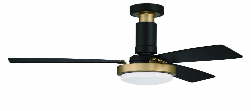 Craftmade MANNING MNG52FBSB3 Fan Contemporary - Flat Black Satin Brass