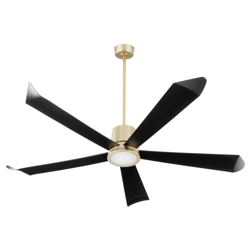 Quorum Lighting ROVA 82725-80 Fan Contemporary - Aged Brass