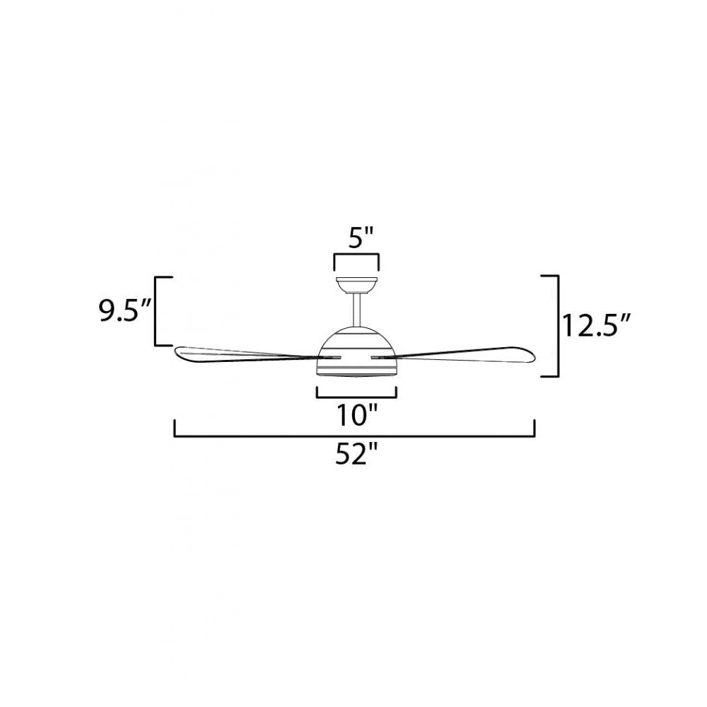 Maxim Lighting CUPOLA 88801SN Fan Contemporary - Nickel