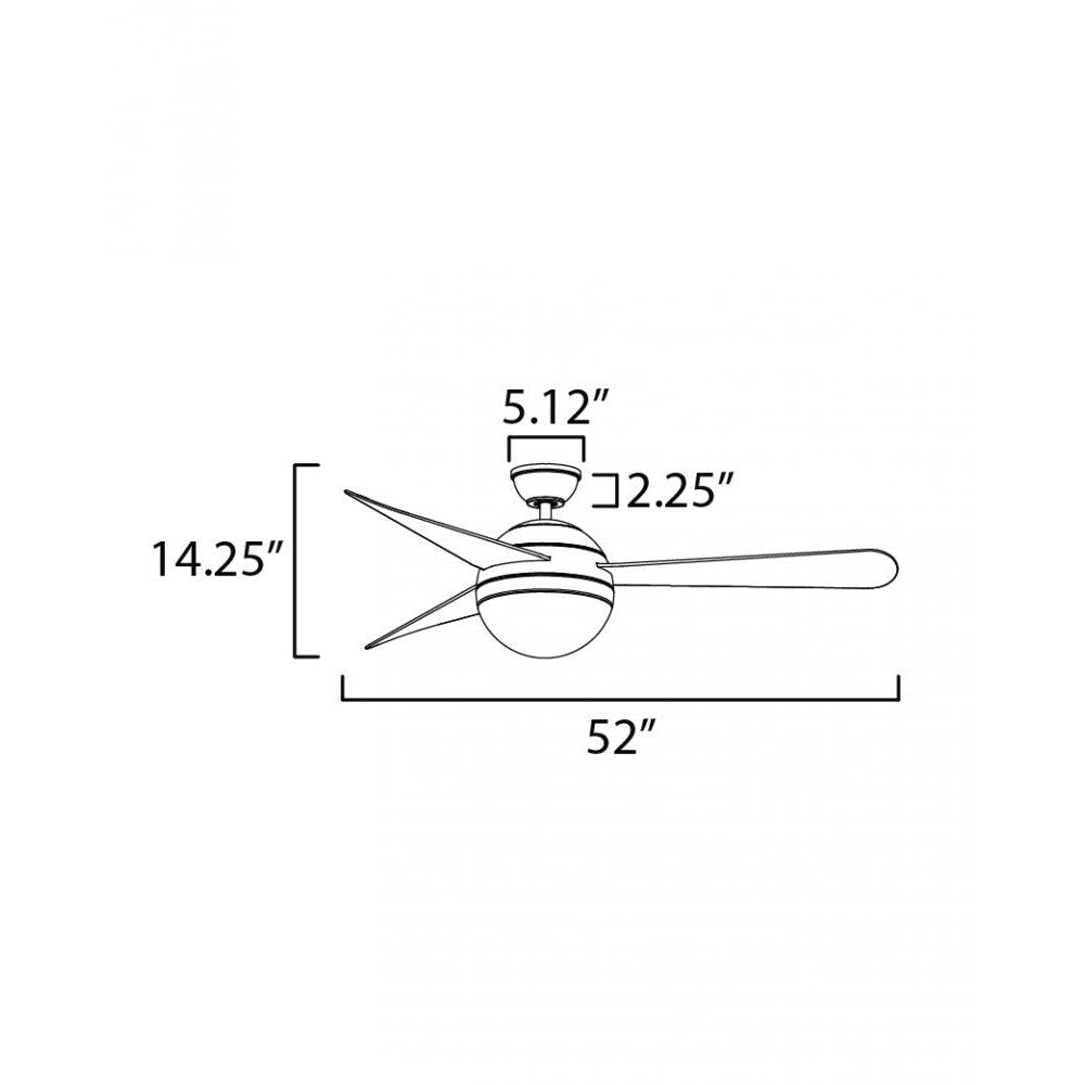 Maxim Lighting CUPOLA 88802SN Fan Contemporary - Nickel