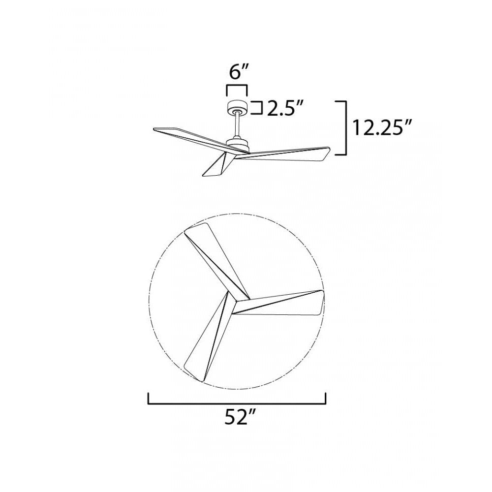 Maxim Lighting VORTEX 88836DSN Fan - Nickel