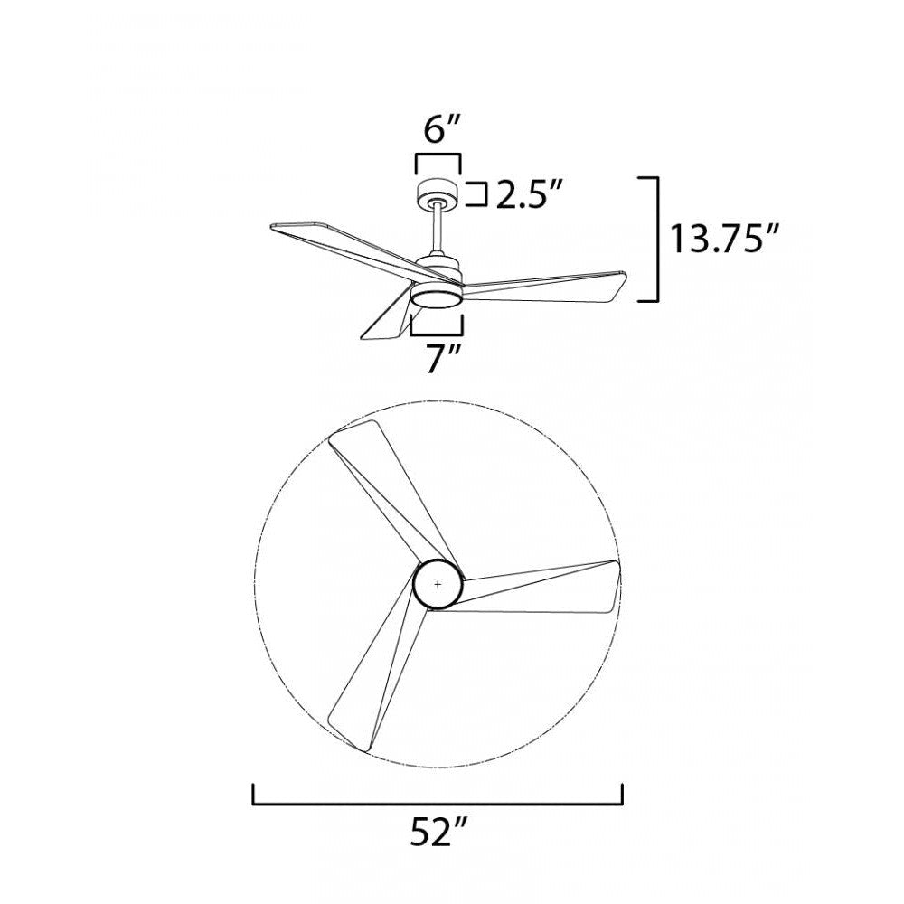 Maxim Lighting VORTEX 88847WTCHL Fan - Bronze