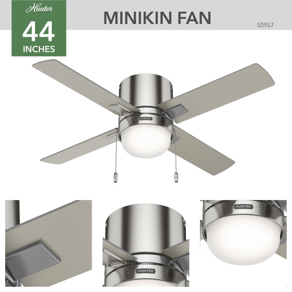 Hunter MINIKIN 50957 Fan Casual - Brushed Nickel