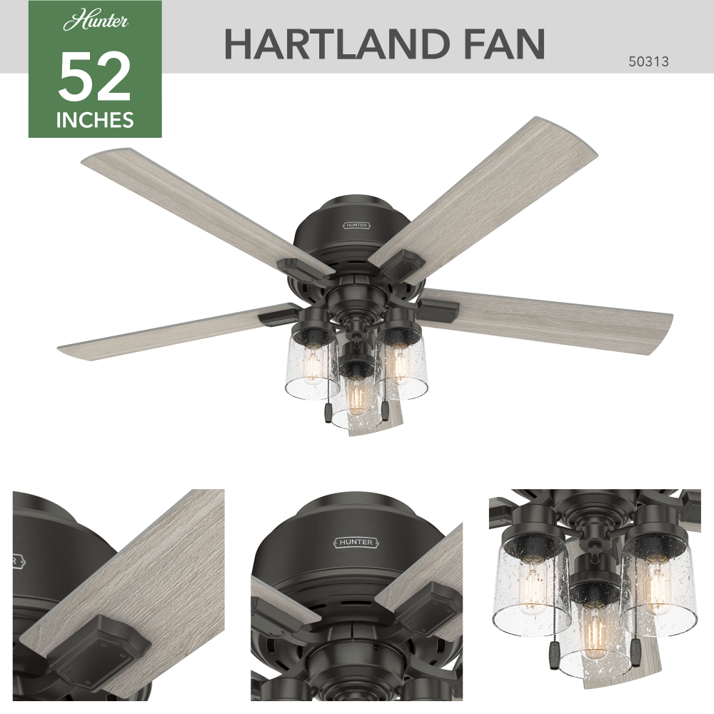 Hunter HARTLAND 50313 Fan Casual - Noble Bronze