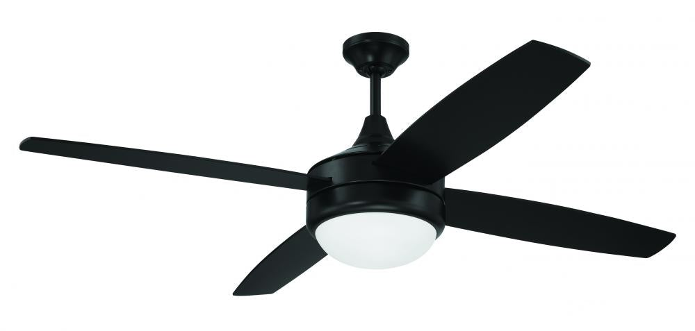 Craftmade PHAZE II 4- BLADE PHZ52FB4 Fan - Flat Black