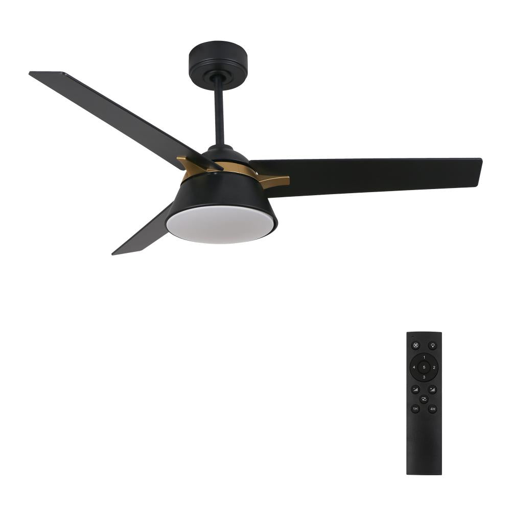 Carro USA KENORA DC483A-L12-B2-1G Fan Contemporary - Black