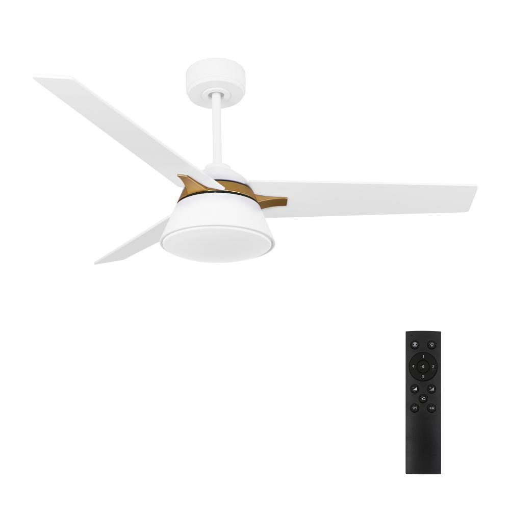 Carro USA KENORA DC483A-L12-W1-1G Fan Contemporary - White