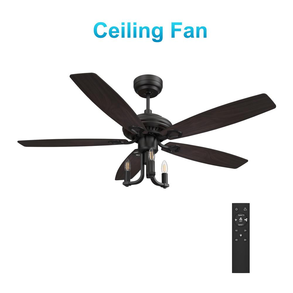 Carro USA HUNTLEY VC525D-L31-BF-1 Fan Contemporary - Black