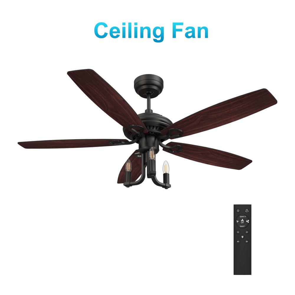 Carro USA HUNTLEY VC525D-L31-BH-1 Fan Contemporary - Black