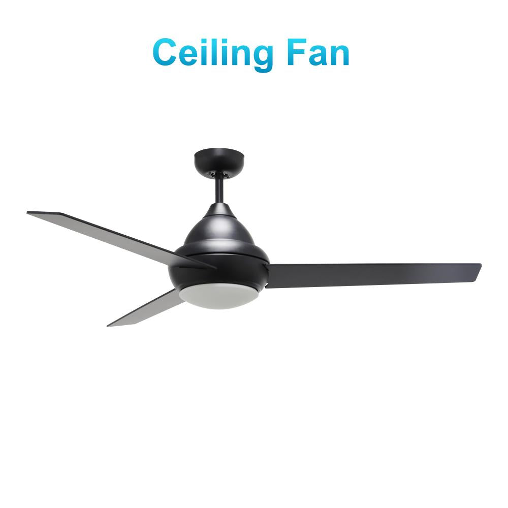 Carro USA KENDRICK VWGA-523Q-L12-B2-1 Fan Contemporary - Black