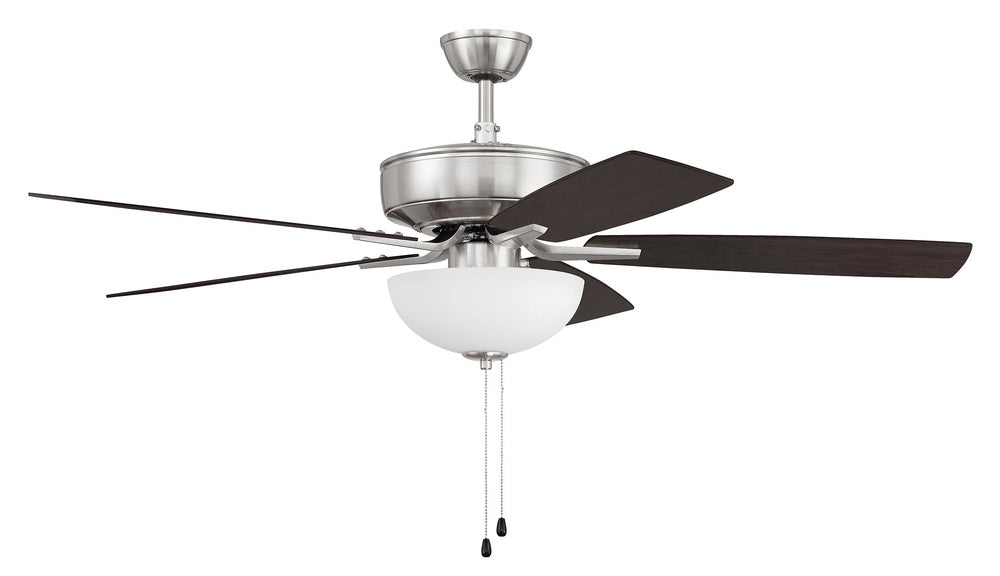 Craftmade PRO PLUS 211 P211BNK5-52DWGWN Fan Traditional - Brushed Polished Nickel