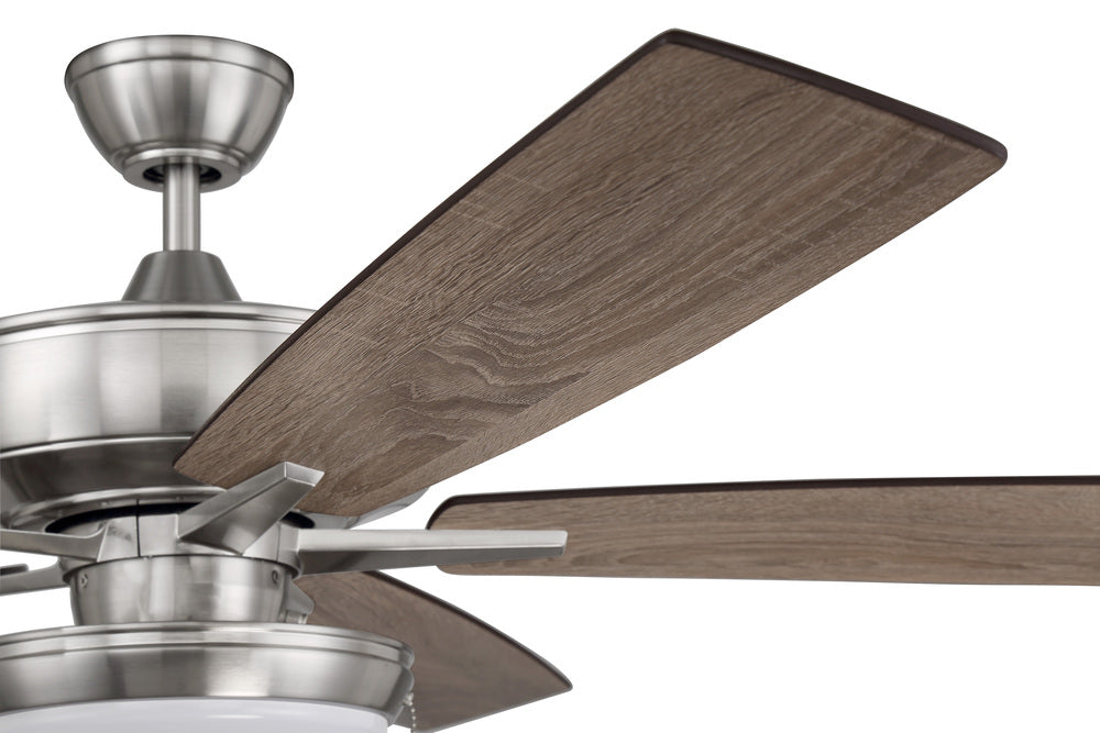 Craftmade SUPER PRO 119 S119BNK5-60DWGWN Fan Traditional - Brushed Polished Nickel