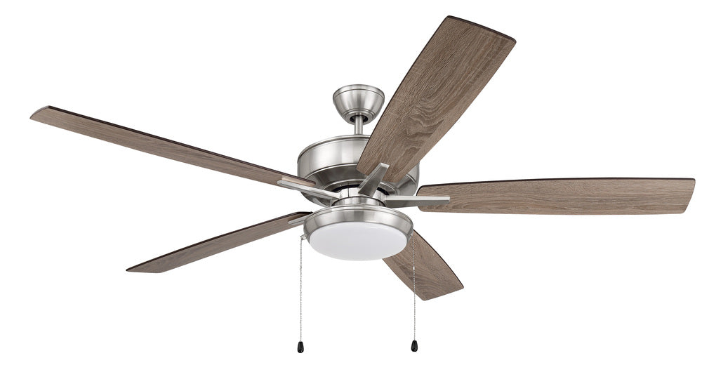 Craftmade SUPER PRO 119 S119BNK5-60DWGWN Fan Traditional - Brushed Polished Nickel