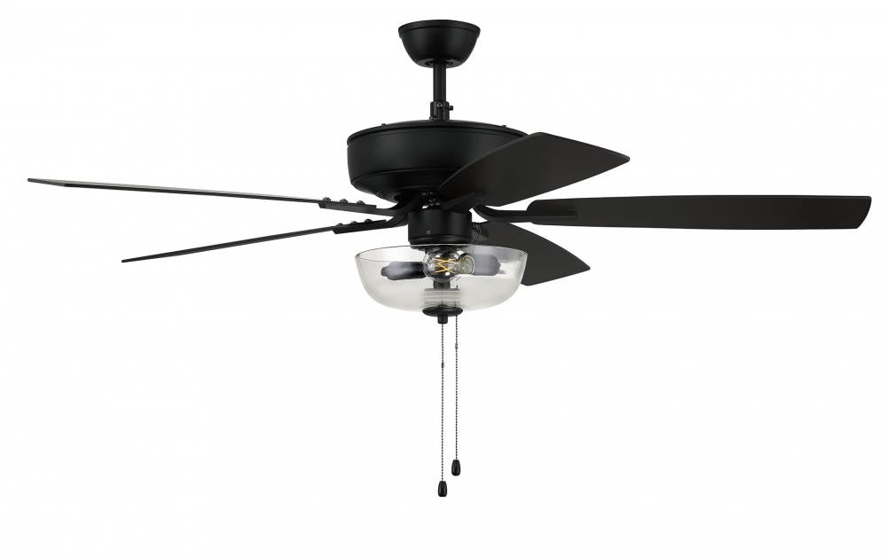 Craftmade PRO PLUS 101 P101FB5-52FBGW Fan Traditional - Flat Black