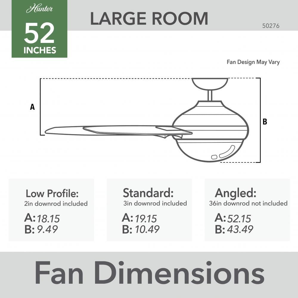 Hunter HEPBURN 50276 Fan Modern - Matte White