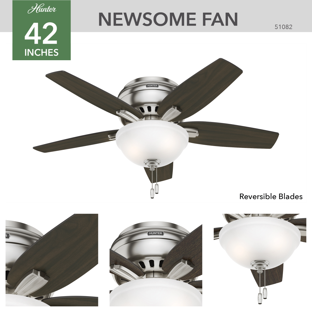 Hunter NEWSOME 51082 Fan Traditional - Brushed Nickel