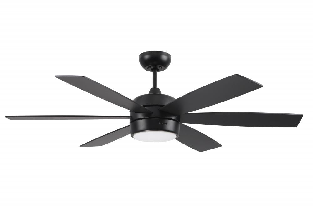 Craftmade TREVOR TRV52FB6 Fan Contemporary - Flat Black