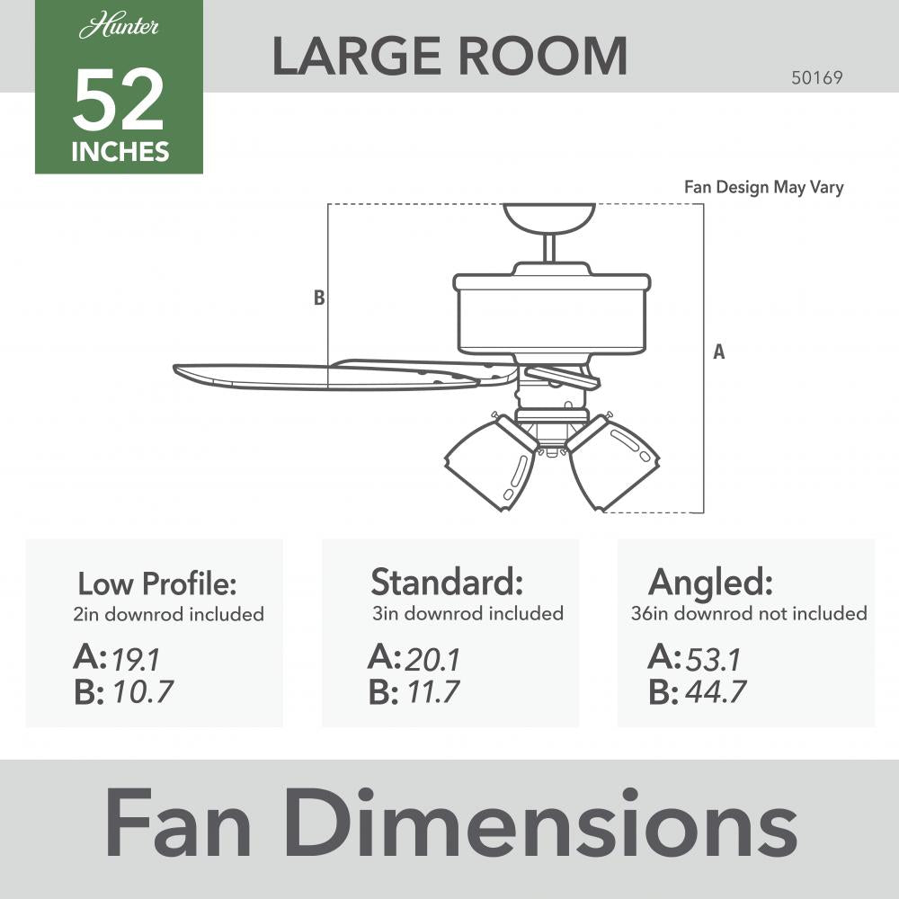 Hunter VISTA 50169 Fan Country Rustic - Natural Iron