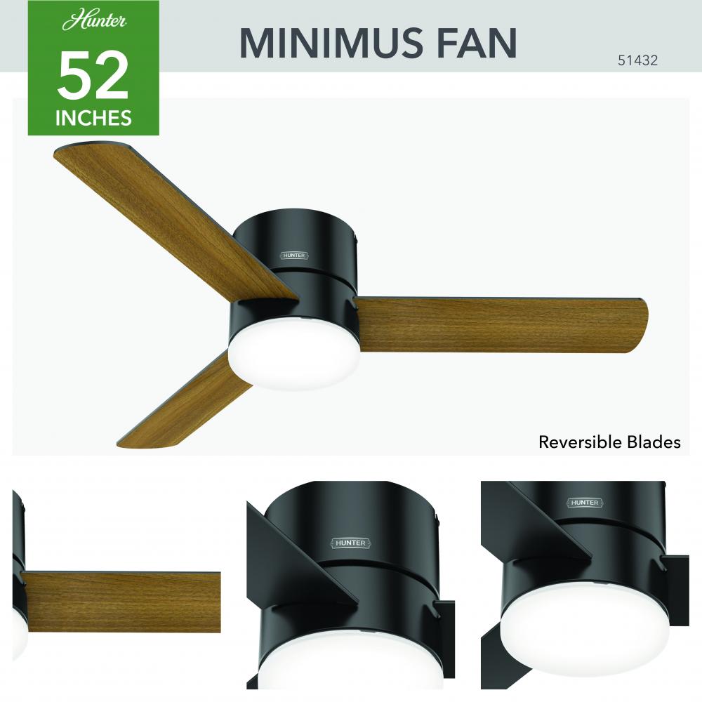 Hunter MINIMUS 51432 Fan Casual - Matte Black