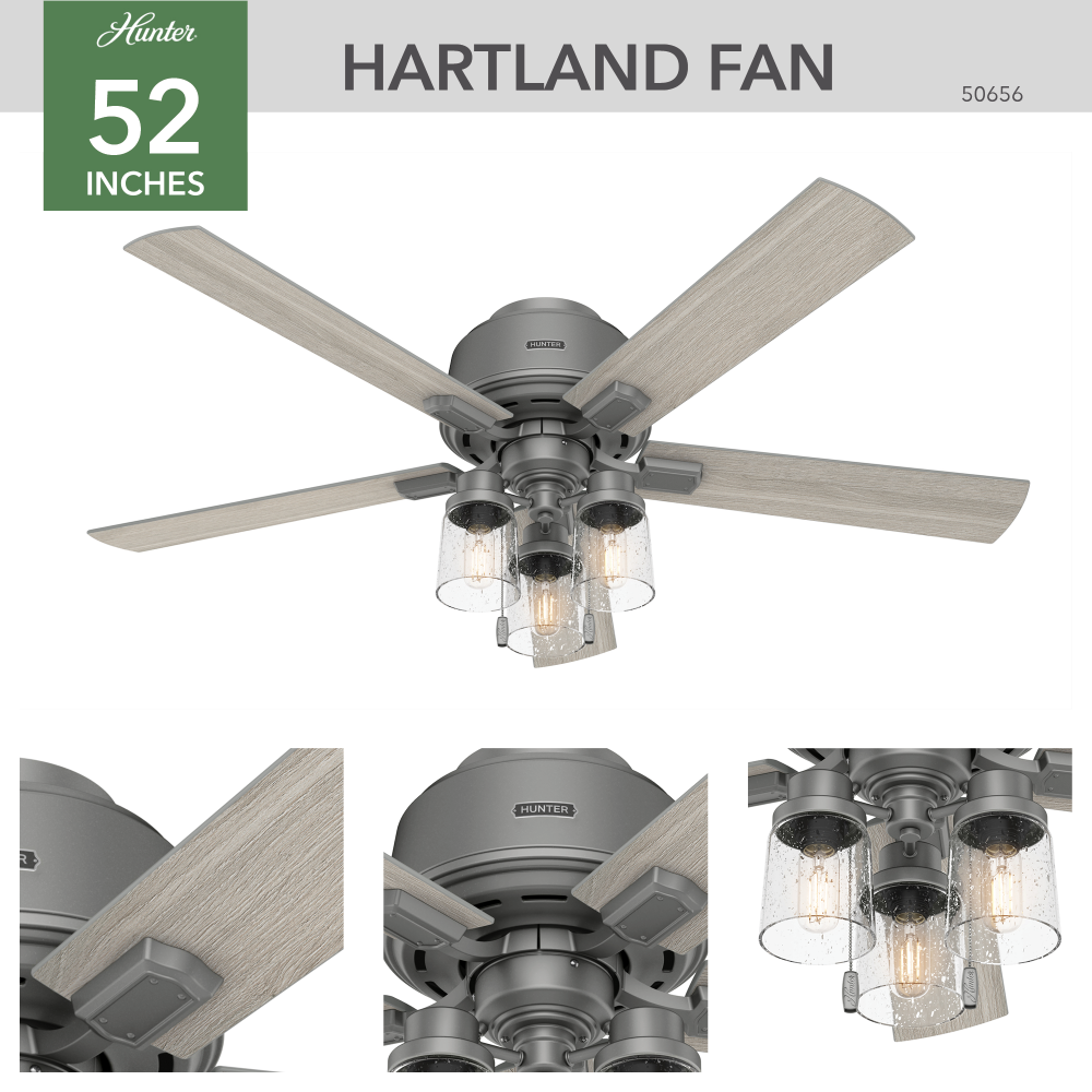 Hunter HARTLAND 50656 Fan Casual - Matte Silver