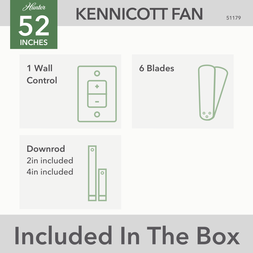 Hunter KENNICOTT 51179 Fan Casual - Matte Silver