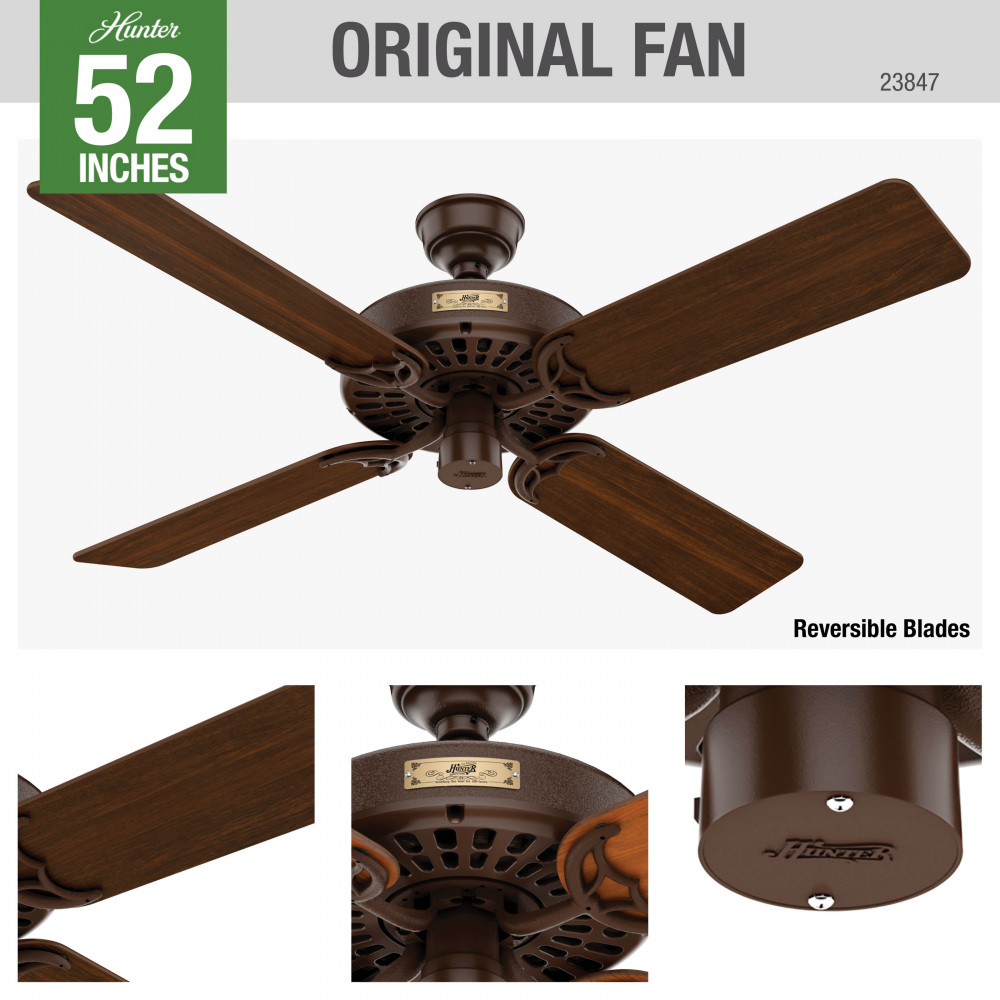 Hunter ORIGINAL 23847 Fan Country Rustic - Chestnut Brown