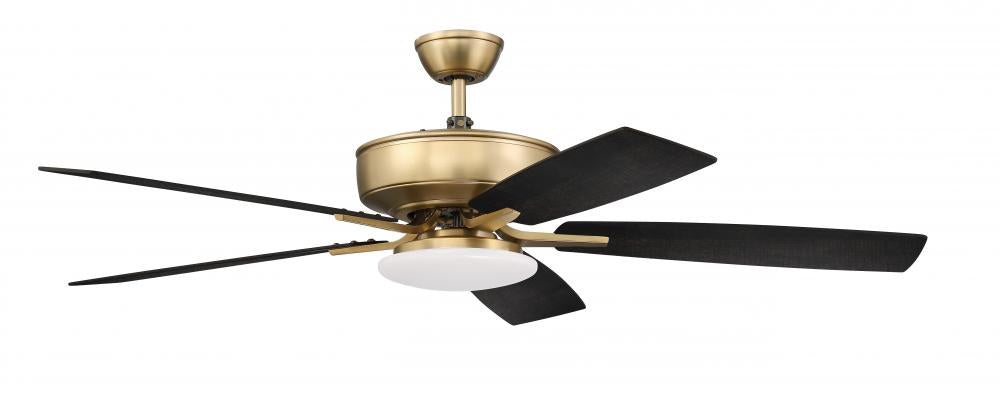 Craftmade PRO PLUS 112 P112SB5-52BWNFB Fan Traditional - Satin Brass