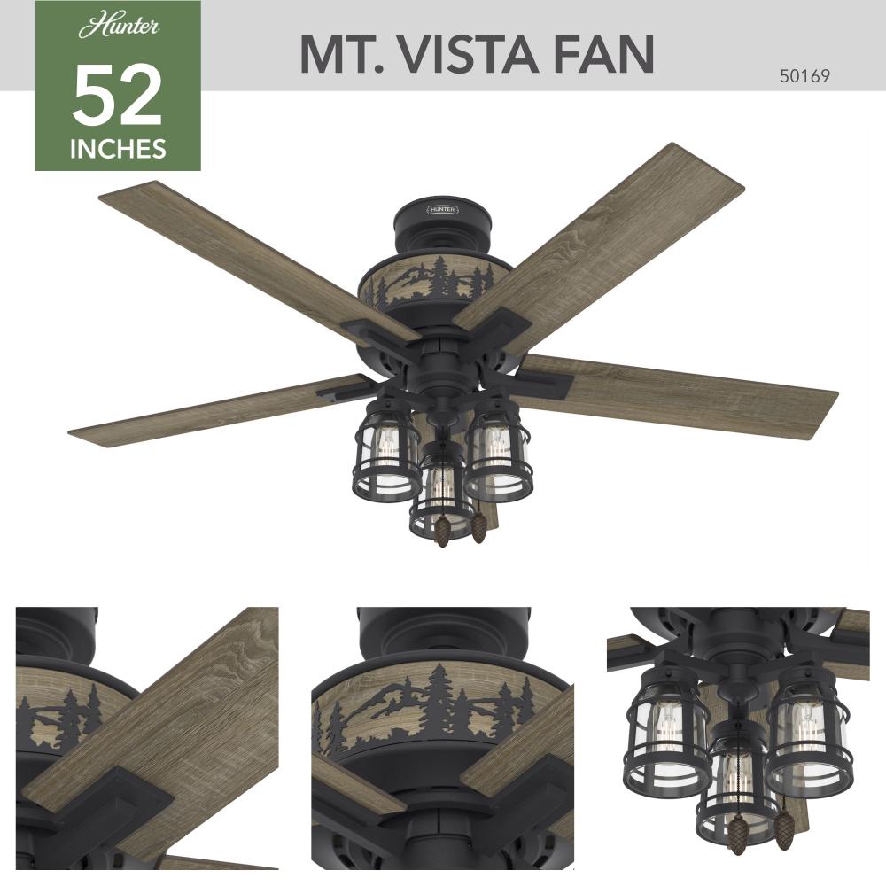 Hunter VISTA 50169 Fan Country Rustic - Natural Iron