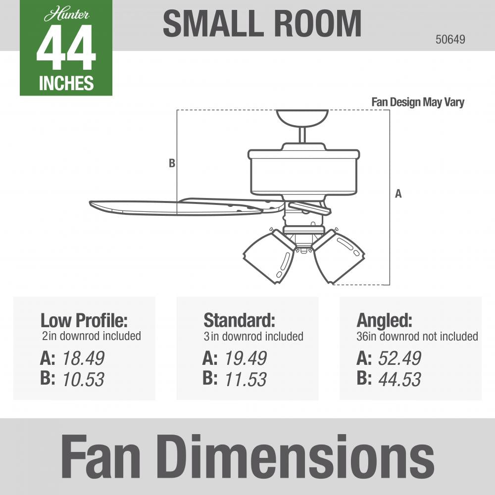 Hunter HARTLAND 50649 Fan Casual - Matte Silver