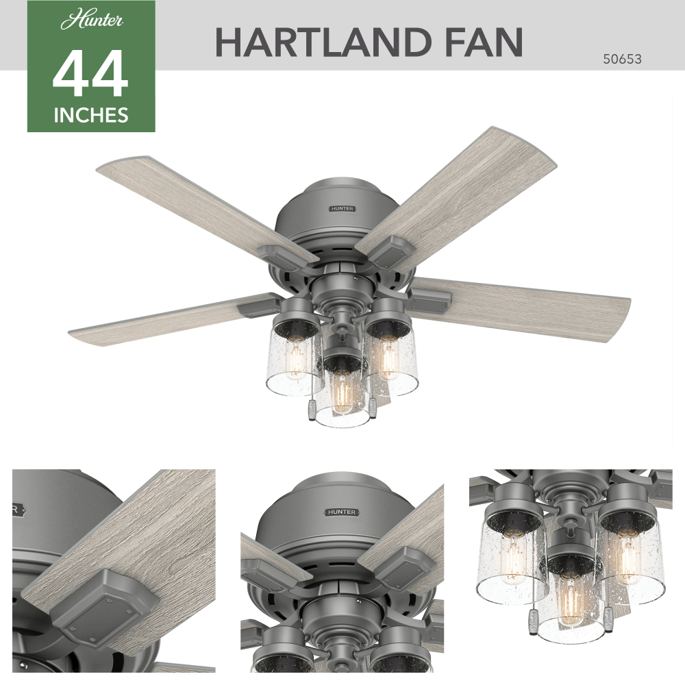 Hunter HARTLAND 50653 Fan Casual - Matte Silver