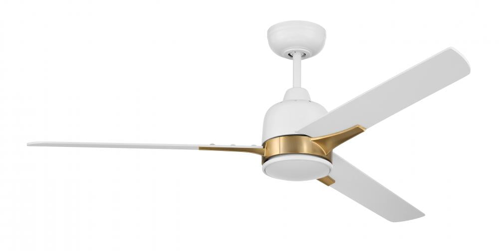 Craftmade FULLER FUL52WSB3 Fan - White Satin Brass