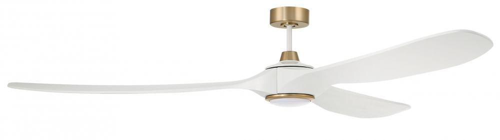 Craftmade ENVY 84 EVY84WSB3 Fan Contemporary - White Satin Brass