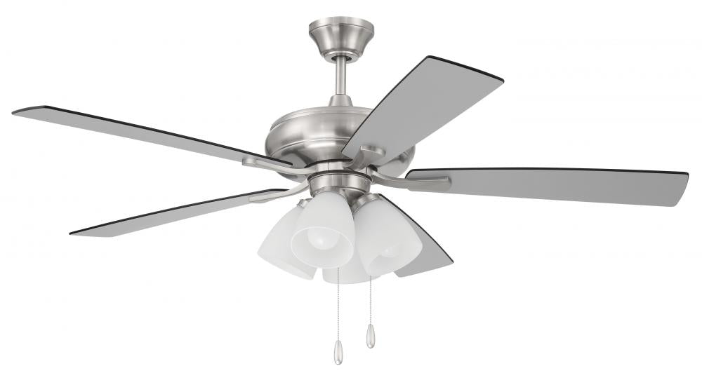 Craftmade EOS FROST 4 LIGHT ECF114BNK5-BNGW Fan - Brushed Polished Nickel