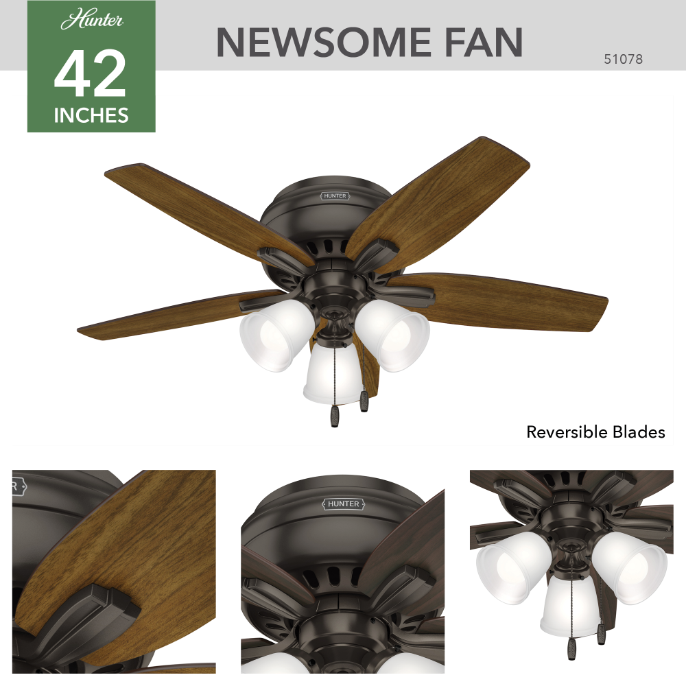 Hunter NEWSOME 51078 Fan Traditional - Premier Bronze