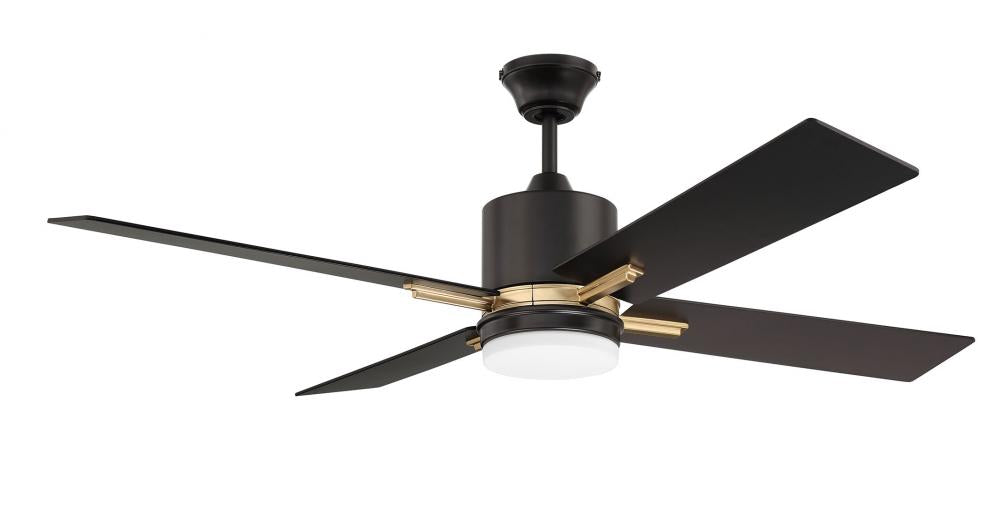 Craftmade TEANA TEA52FBSB4 Fan - Flat Black Satin Brass