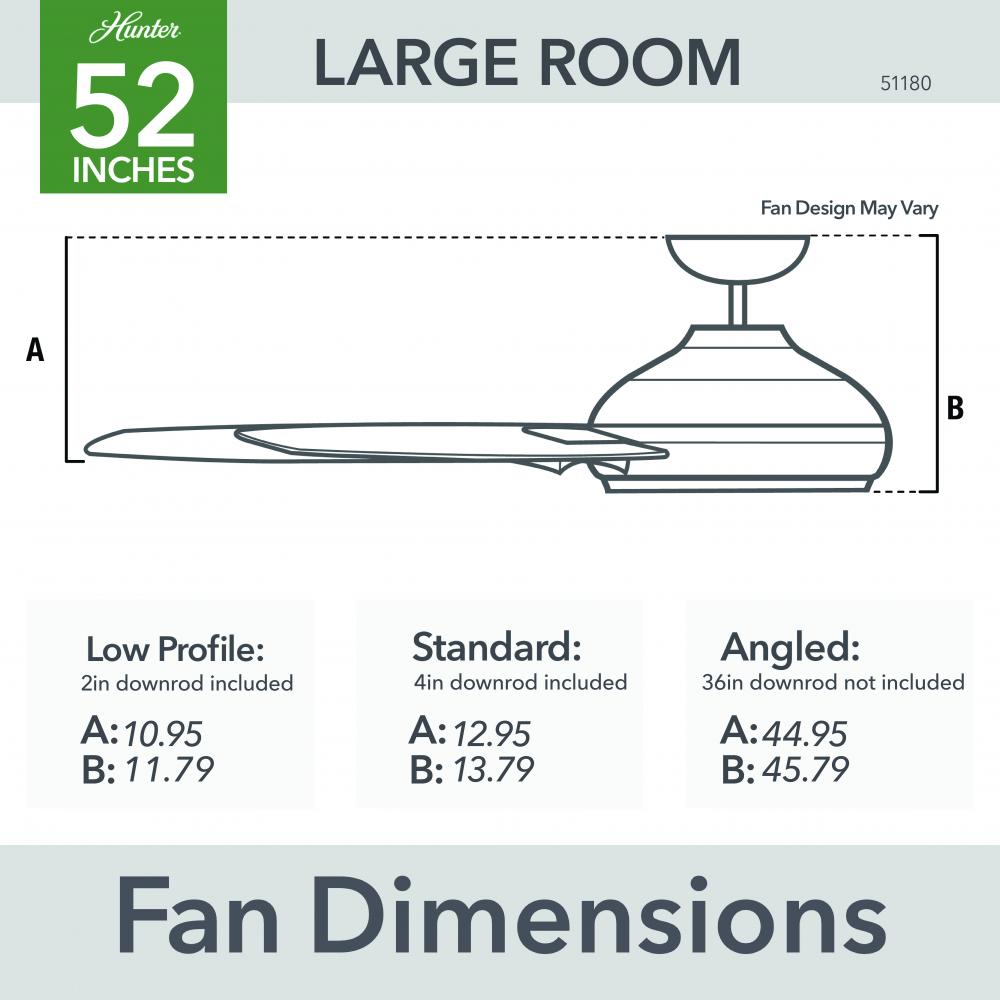 Hunter KENNICOTT 51180 Fan Casual - Matte Black