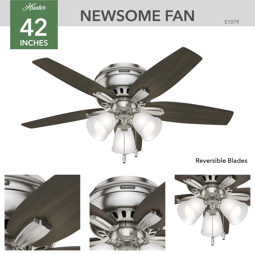 Hunter NEWSOME 51079 Fan Traditional - Brushed Nickel