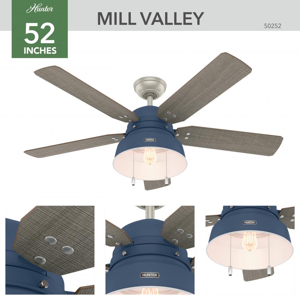 Hunter MILL VALLEY 50252 Fan Country Rustic - Indigo Blue